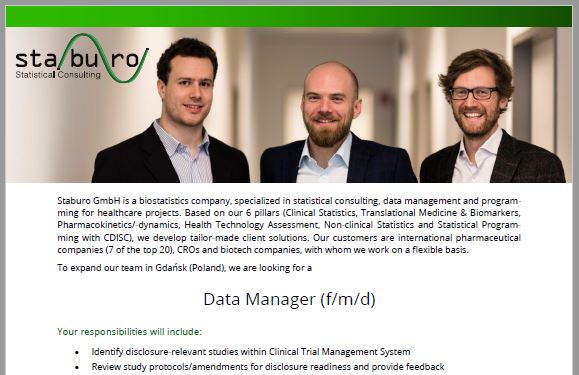 Staburo Data Manager Gdansk