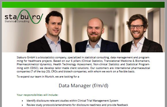 Staburo Data Manager Munich