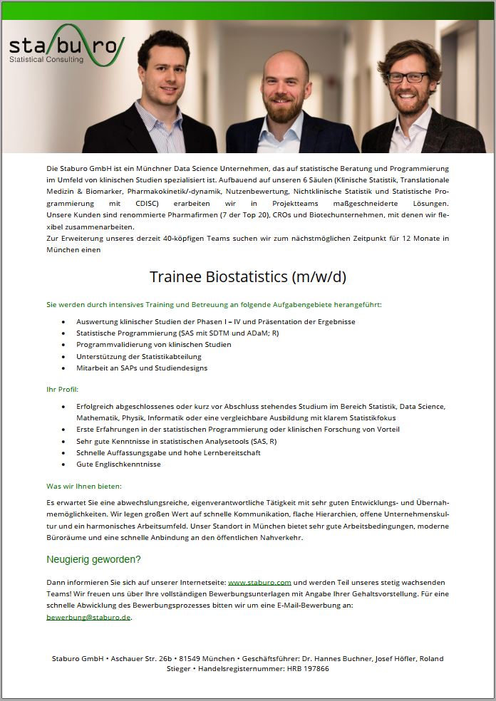 Trainee Biostatistik Website